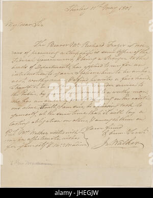 Letter from John Walker (NYPL b11904004-5215395) Stock Photo