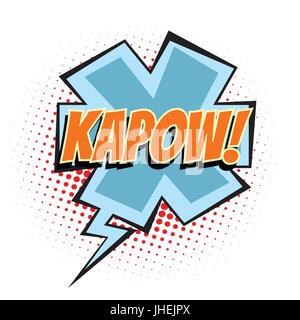 kapow comic word Stock Vector