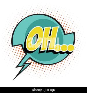 oh comic word Stock Vector