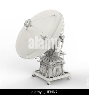 3d rendering satellite dish on white background Stock Photo - Alamy