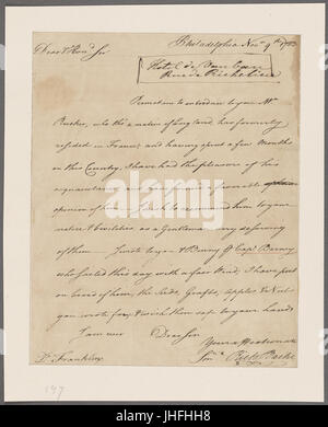 Bache, Richard. Philadelphia. To Benjamin Franklin (NYPL b11868620-5337368) Stock Photo