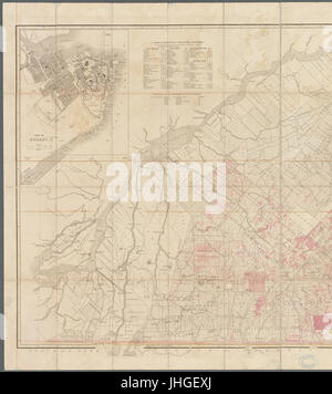 Map of the eastern townships of Lower Canada drawn principally from actual survey for the British American Land Company (NYPL b20643859-5437629) Stock Photo