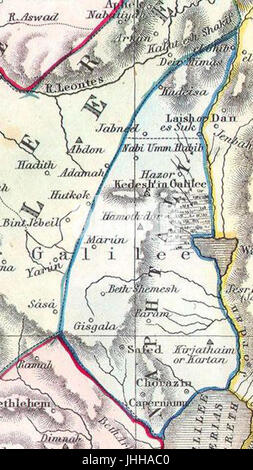 Naphtali. 1852 Philip Map of Palestine - Israel - Holy Land - Geographicus - Palestine-philip-1852 Stock Photo