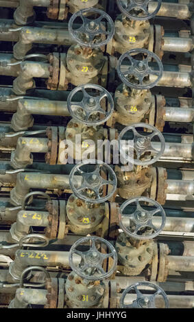 detail of front face of reactor, The B Reactor Hanford, near Richland, Washington Stock Photo