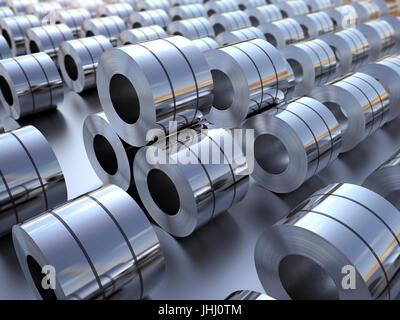 3d rendering roll of steel sheet Stock Photo - Alamy