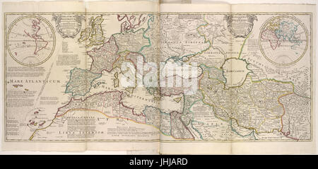 An historical map of Roman Empire and the neighbouring barbarous ...
