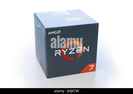 AMD Ryzen 7 CPU with original packing Stock Photo