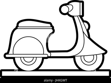 Motorcycle, motorbike flat line illustration, concept vector isolated ...