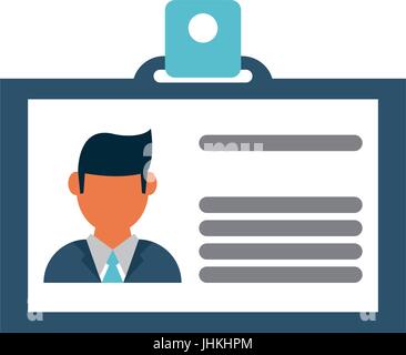 work id card icon image  Stock Vector