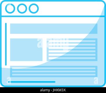 silhouette website with important videos information Stock Vector