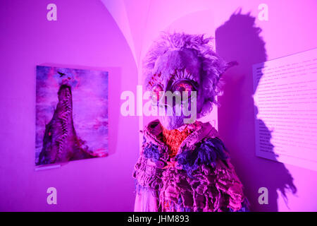 LUKAVEC, CROATIA - MAY 27, 2017 : A scary doll that looks like an alien on the Perunfest, festival of forgotten tales and folk tales held at Lukavec C Stock Photo
