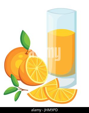 Design Template banner, poster, icons orange smoothies. Illustration of orange juice Drink me. Freshly squeezed tropical orange juice for healthy life Stock Vector