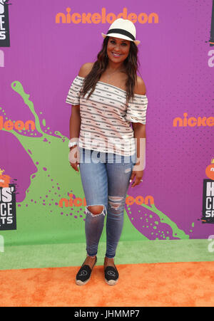 Los Angeles, USA. 14th July, 2017. 13 July 2017 - Los Angeles, California - Laila Ali. Nickelodeon Kids' Choice Sports Awards 2017 held at Pauley Pavilion. Photo Credit: F. Sadou/AdMedia Credit: F. Sadou/AdMedia/ZUMA Wire/Alamy Live News Stock Photo