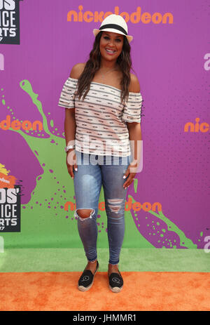 Los Angeles, USA. 14th July, 2017. 13 July 2017 - Los Angeles, California - Laila Ali. Nickelodeon Kids' Choice Sports Awards 2017 held at Pauley Pavilion. Photo Credit: F. Sadou/AdMedia Credit: F. Sadou/AdMedia/ZUMA Wire/Alamy Live News Stock Photo