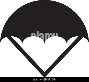 parachute open isolated icon Stock Vector