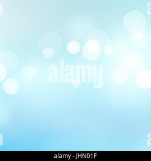Light Blue Background Vector. Water Summer Bokeh Background With Vintage Filter. Stock Vector