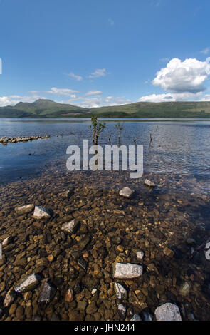 Loch Lomond, Scotland. Picturesque view of Loch Lomond with Ben Lomond in the background. Stock Photo