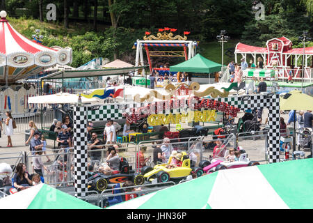 Victorian Gardens, Carnival in Central Park, NYC Stock Photo