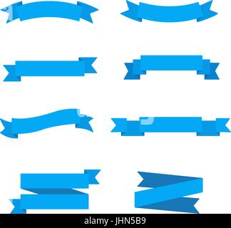 Ribbons in flat style. Stock Vector