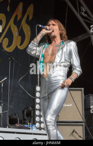 The Darkness headline at Coventry's Godiva Festival in July 2017 Stock Photo