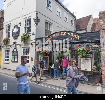 The Old White Swan pub in York,England,UK Stock Photo