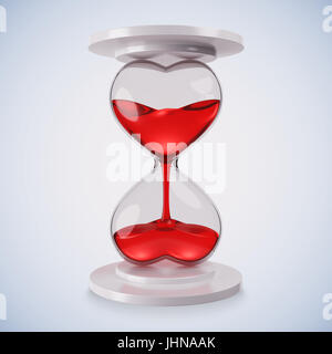 Hourglass heart icon isolated Stock Photo