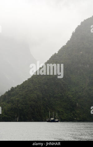 Cruise Through Milford Sound Stock Photo