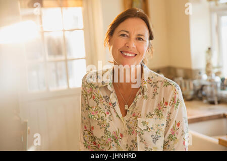 Portrait smiling mature woman Stock Photo