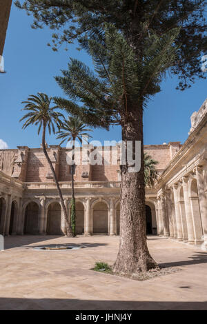 Interior courtyard detail in the cathedral almeria, Andalusia, Spain Stock Photo