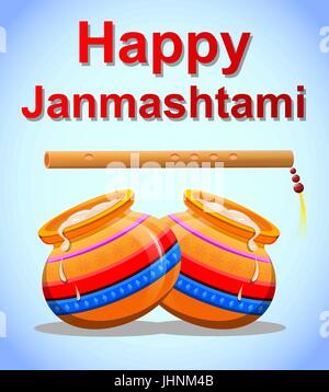 Beautiful 99 Simple Janmashtami Card