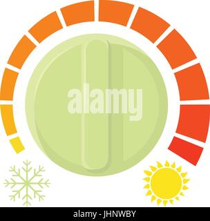 Cold heat regulator icon, cartoon style Stock Vector