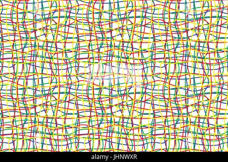 Intricate colored wires seamless pattern. Vector illustration. Stock Vector