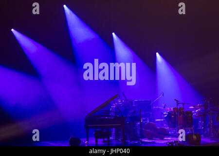 musical instruments on a stage with dramatic stage lighting Stock Photo ...