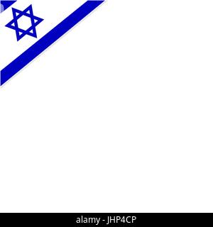 square background frame with the flag of Israel Stock Vector