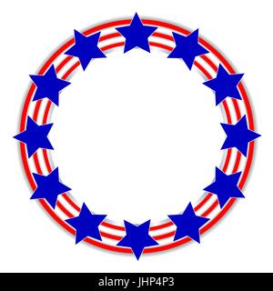 American star symbol in a circle on the bands Stock Vector