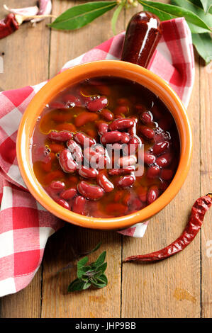 Homemade Barbecue Baked Beans Stock Photo
