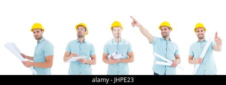 Digital composite of Architect man collage Stock Photo