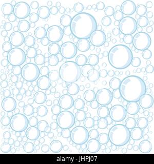 cleaning service elements. Housework tools. Soap, sponge and soap foam bubbles. Cleaning supplies. Template for banners, web sites, printed materials, Stock Vector