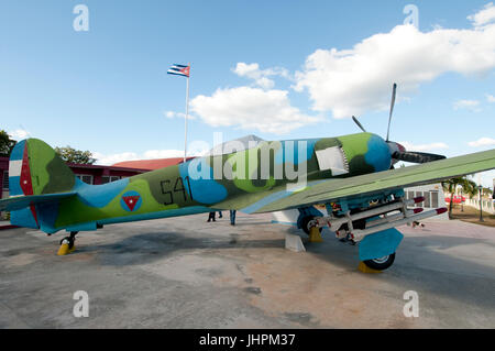 Hawker Sea Fury F-50 light attack bomber at the Bay of Pigs Museum (Museo de Playa Giron), Cuba (used in the Bay of Pigs invasion) Stock Photo