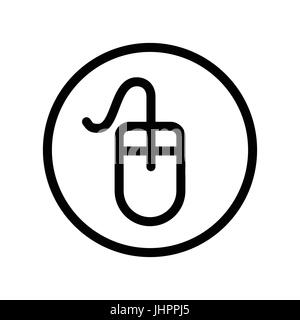 Computer Mouse icon, iconic symbol on transparency grid.  Vector Iconic Design. Stock Vector