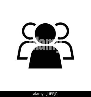 People icon, iconic symbol on transparency grid.  Vector Iconic Design. Stock Vector
