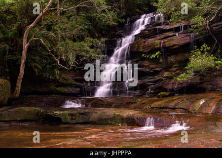 Serene waterfall at Somersby falls, Brisbane waters national park, central coast, New South wales, Australia Stock Photo