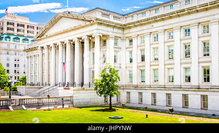 The Treasury Building in Washington D.C. Stock Photo