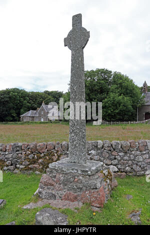 Celtic Cross on Island of Iona, Argyll & Bute, Scotland Stock Photo