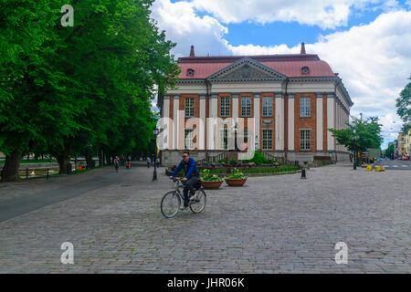 TURKU, FINLAND - JUNE 23, 2017: View of the Vahatori Square, with locals and visitors, in Turku, Finland Stock Photo