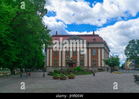 TURKU, FINLAND - JUNE 23, 2017: View of the Vahatori Square, with locals and visitors, in Turku, Finland Stock Photo