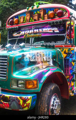 Diablo rojo bus from Pannama Stock Photo