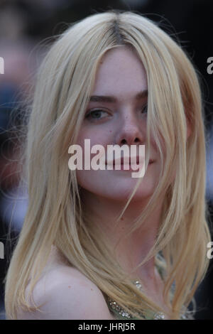 Actress Elle Fanning departs after the How To Talk To Girls At Parties screening during the 70th annual Cannes Film Festival at Palais des Festivals on May 21, 2017 in Cannes, France.