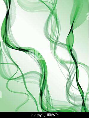 Green abstract blendd waves background Stock Vector