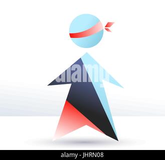 Stylized arrow like person Stock Vector